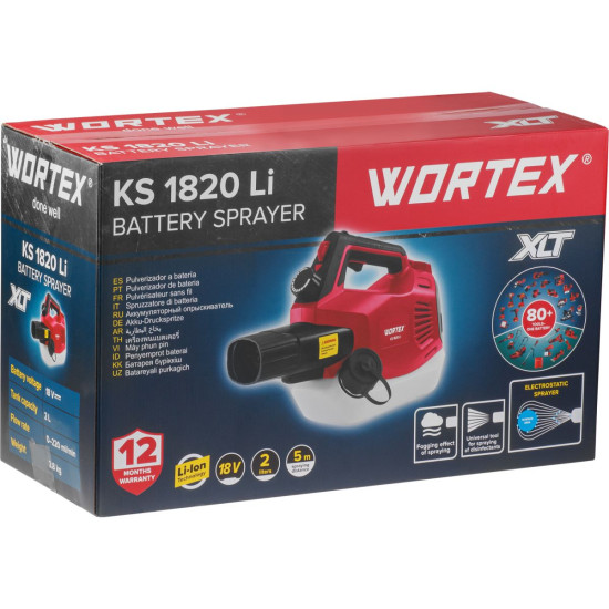 Аккум. опрыскиватель WORTEX KS 1820 Li в кор. ALL1 XLT SOLO 18В, 2 л, 200 мл/мин Аккум. опрыскиватель WORTEX KS 1820 Li в кор. ALL1 XLT SOLO 18В, 2 л, 200 мл/мин