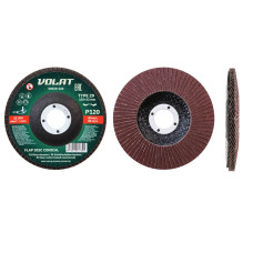 Круг лепестковый 125х22мм P120 конич. ВОЛАТ