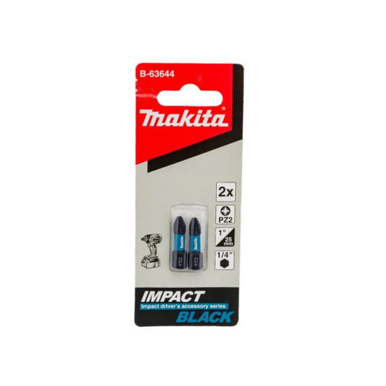 Насадка Impact PZ2 2 шт, 25 мм, C-form Makita B-63644 Насадка Impact PZ2 2 шт, 25 мм, C-form Makita B-63644
