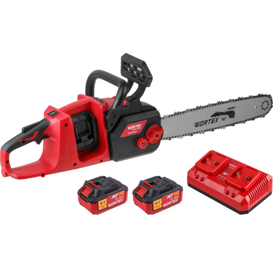 Аккум. пила цепная WORTEX CEC 3536-2 шина 40 см (16"), 3/8" LP, 1.3 мм ALL1 XLT SET БЕСЩЁТ, 18В+18В Аккум. пила цепная WORTEX CEC 3536-2 шина 40 см (16"), 3/8" LP, 1.3 мм ALL1 XLT SET БЕСЩЁТ, 18В+18В