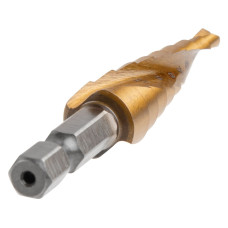 Сверло по металлу ступенчатое 4-12 мм HSS TIN GEPARD